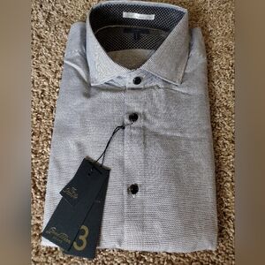 Good Man Brand Men's Gray Lined Long Sleeve Button Down  Shirt NWT